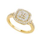 14K Yellow Gold 1/2 CT. T.W. Diamond Vintage Inspired Ring  