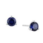 Sterling Silver Lab Created Sapphire Stud Earring
